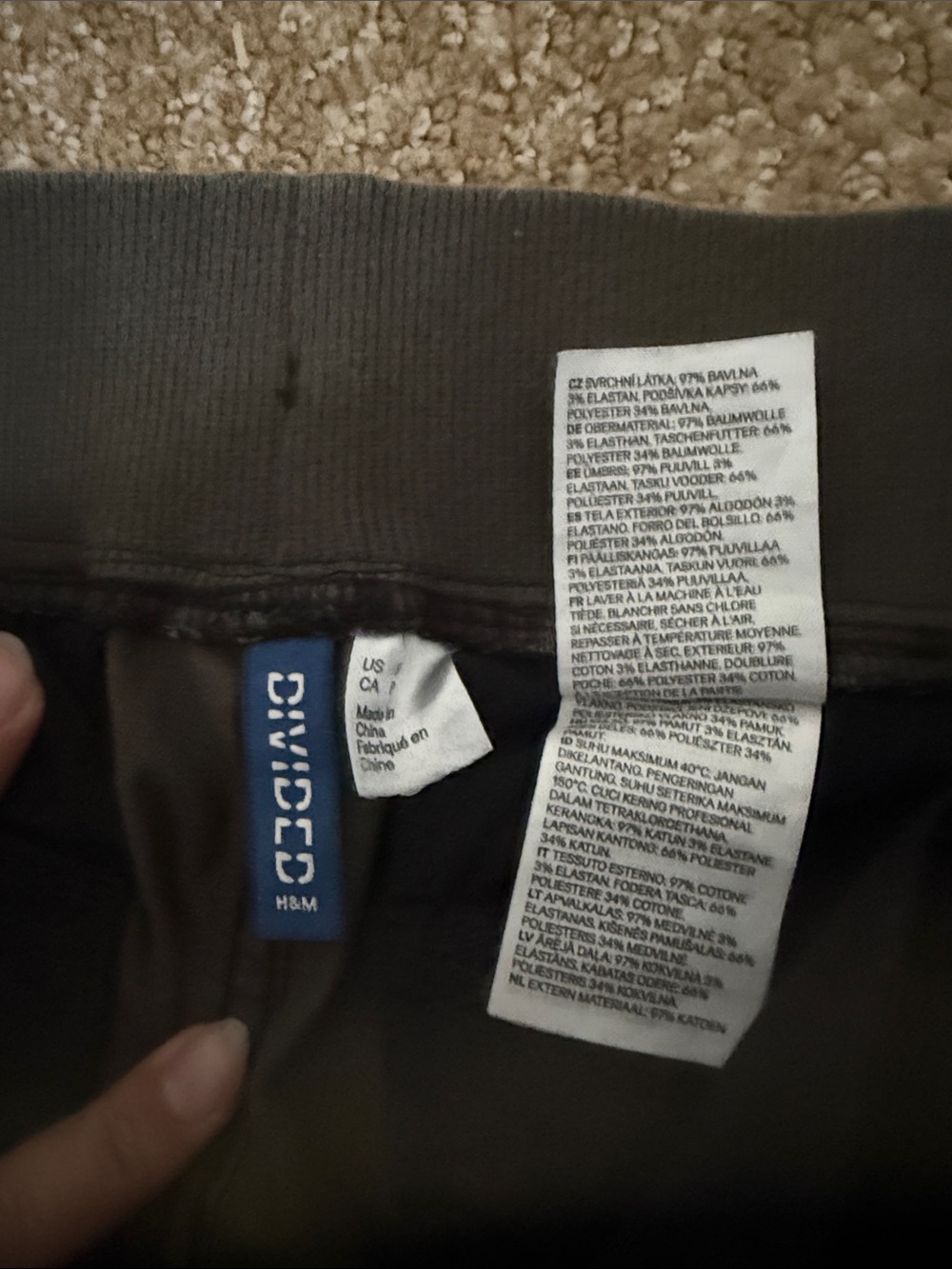 Men’s Camo Cargo Jogger Pants - Green/Brown - Picture 2 of 3